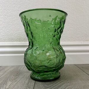Vintage EO Brody Bright Green Indiana Glass Bouquet Vase 1970’s